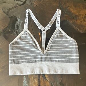 Victoria's Secret Gray and White Striped Bralette
